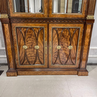 Vitrine de luxe en bois à deux portes avec miroir