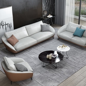 Confort sala de estar sofás muebles de lujo de cuero moderno Sals conjunto de muebles nuevo diseño botón conjuntos de sofás seccionales para <span class=keywords><strong>la</strong></span> venta - Product Image 2