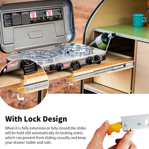 Yenuo Nhiệm Vụ Nặng Nề Ngăn Kéo Slide 10-80 Inch Đầy Đủ Mở Rộng, Side Núi Thép Bóng Mang Đường Ray Cho Nhà Bếp & Thương Mại - Product Image 3