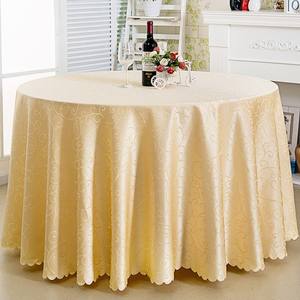 Olaylar için 108 inç yuvarlak beyaz masa örtüleri düğün ziyafet restoran için 100% Polyester kumaş düz örgü lüks masa örtüsü - Product Image 6