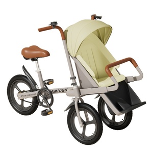 Tricycle Parent-Enfant Exportable, Structure Détachable, Support Personnalisable, Conception Pliable, Siège et Pare-Soleil pour Emmener les Enfants en Promenade - Product Image 2