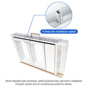 Tùy chỉnh-kích thước hiện đại Acoustic Tempered Glass văn phòng tủ phân vùng nhôm linh hoạt Modular phân vùng ngoài trời bức tường - Product Image 3
