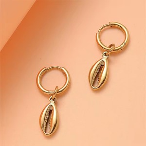 Mode bijoux en acier inoxydable géométrique balancent boucles d'oreilles plaqué or belles boucles d'oreilles pendentif étoile de mer coquillage pour les femmes - Product Image 3