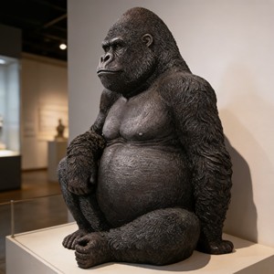 Statue de gorille grandeur nature en résine de fibre de verre, statues d'<span class=keywords><strong>animaux</strong></span> africains, sculpture de singe, <span class=keywords><strong>animaux</strong></span> de la jungle pour accessoires - Product Image 4