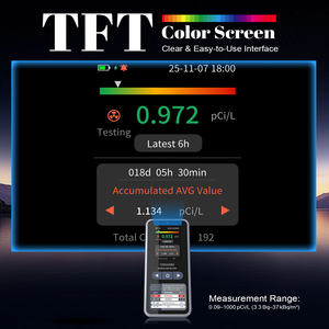 Moniteur AQI AIKESI, détecteur de radon, détecteur de gaz, maison, sous-sol, Bq/m³, PCi/L, batterie lithium rechargeable, portable, OEM - Product Image 2