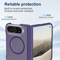 Huanmin pour iPhone Duo 2-en-1, étui magnétique à charnière anti-chute et protection d'écran tout-en-un, design animalier