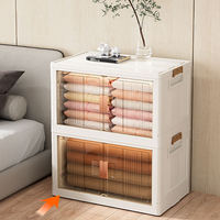 Organiseur de vêtements et de jouets pour la maison, paniers empilables, bacs amovibles, boîte de rangement pliable en plastique