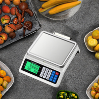 Báscula Electrónica XuQian de 30 kg, Alta Precisión 0.1g, Protección IP67, Pantalla LCD, para Pesar Alimentos, 220V, 1 Año de Garantía, 18W de Potencia