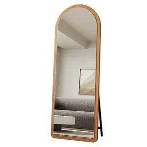 Individuelle unregelmäßige Form Wandhängender dekorativer Rahmen-Spiegel Schlafzimmer Wandhängende Luxus-Dekoration für großen Holzrahmen-Spiegel