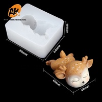 AK 3D Hirschförmige Silikonform für Harzschmuck, Tierseife, Kerzen und Fondant