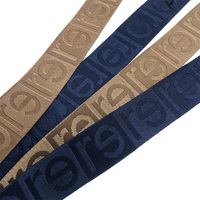 Sangle en polyester jacquard à logo personnalisé double face 3D de 1 pouce de haute qualité en gros pour sacs