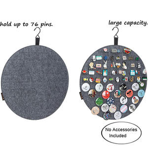 Organizador de Pared Redondo con Ganchos para Broches y Alfileres, Sistema de Fieltro Personalizable - Product Image 6