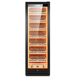 Vitrina Eléctrica con Puerta de Vidrio y Revestimiento de Cedro Color Dorado, Control de Temperatura y Humedad, Comercial y Doméstica, Eliminación de Amoníaco, para Cigarros - Product Image 6