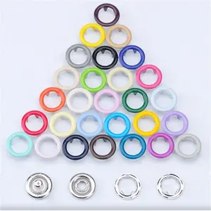 Clothing Accessories Lead Free Brass Metal Ring Prong Snap Button With 4 Parts For Infant Baby Clothes