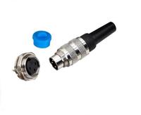 Lumberg Gerader Stecker 6-polig M16 Wasserdichter Kabelanschluss Docking-Anschluss MINI Din Steckverbinder