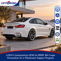 Jantes de voiture en alliage forgé de luxe monobloc 19 20 21 pouces, face usinée, 5x112, concaves profondes, à rayons fendus pour BMW M4 Coupé