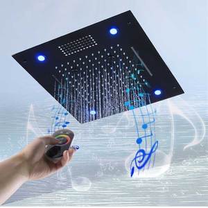 Popüler banyo aksesuarları LED duş kulaklık akıllı müzik duş başlığı musluk yağmur şelale sis banyo sprey duş