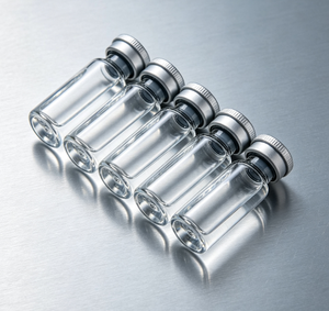Mini Frascos de Vidrio para Exhibición con Superficie Metálica, Botellas Transparentes con Cuello Prensado y Tapas de Sellado Compuesto Plateadas - Product Image 6