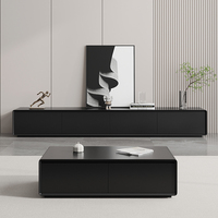 Meuble TV et table basse en bois au design moderne, personnalisables en gros, avec multiples rangements pour salon, bureau à domicile et appartement