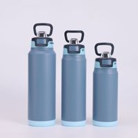 Bouteille d'eau isotherme à double paroi de nouvelle conception avec fond en caoutchouc, 20, 24, 32 oz, bouteilles de sport et de voyage avec verrou de sécurité