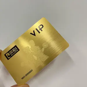 High-end Custom Card With QR Code 4K Gold NFC Metal Business Card