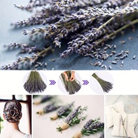 100% Bunga Lavender Kering Alami dalam Bundel, Rangkaian Bunga, Sachet, Tangkai, Buket untuk Dekorasi Rumah, Hadiah Hari Valentine