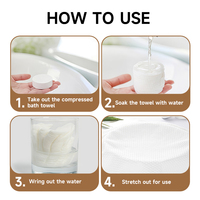 Toalla Facial Desechable de Fibra Vegetal No Tejida Comprimida, Biodegradable, Diseño Moneda Mágica, para Viajes, Hotel, Spa, Salón de Belleza, Limpieza, OEM, Venta al Por Mayor