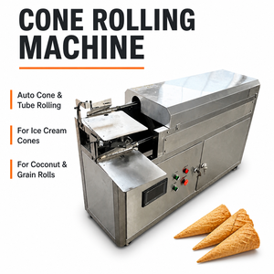 Machine à rouleaux d'œufs électrique automatique, machine à gaufres pour cornets de crème glacée, pour la production de snacks, machine à rouler - Product Image 1