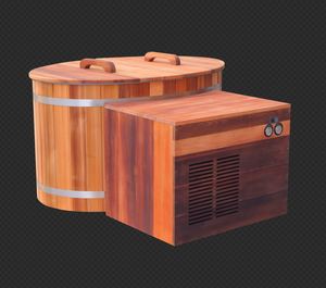 Banheira Circular de madeira ao ar livre Balboa Control System Aço Inoxidável/Acrílico Inner Liner Chiller para Hotel/Villa Ice <span class=keywords><strong>Therapy</strong></span> - Product Image 6