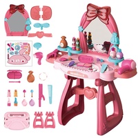 Table à langer intelligente à induction pour enfants, jouet pour filles, miroir de maquillage, table à langer avec chaise
