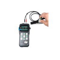Medidor de Espesor Ultrasónico Portátil de 0.75-300mm, Calibración de 2 Puntos, para Acero, Hierro Fundido, Plástico, Cerámica y Materiales Compuestos
