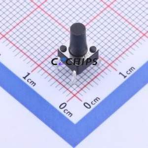 TC-1102-C-N-B Tactile Switch Through hole Component (THT)-4P,6x6mm Switch Single Pole Single Throw Round Button 1N Through Hole - Product Image 1