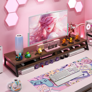 ขาตั้งพีซีสำหรับเล่นเกมสำนักงานเดสก์ท็อปชั้นเก็บของฐานจอภาพขาตั้งแล็ปท็อป 2 ชั้นอเนกประสงค์สำหรับจัดโต๊ะทำงานสำหรับการตั้งค่าคอมพิวเตอร์ - Product Image 3