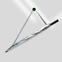 Parapluie de golf semi-automatique à long manche de 40 pouces, en titane argenté, double couche, protection solaire UV, cadeau d'affaires promotionnel 8