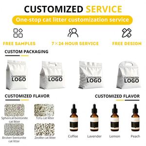 Litière pour chat en bentonite concassée et charbon actif, faible teneur en poussière, haute absorption, agglomération rapide, vente en gros OEM/ODM - Product Image 5