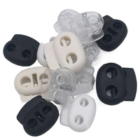 Double trou en plastique bouchon cordon serrures haricot cordon bascule Clip vêtements lacet Sportswear bouton boucle