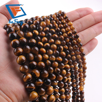 Perles en pierre œil de tigre jaune pas chères pour la fabrication de bijoux, accessoires de bijoux DIY, perles naturelles en brin de 15 pouces