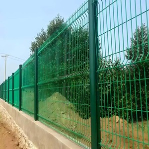 Chất lượng cao ngoài trời an ninh 3D hàn dây lưới kim loại hàng rào PVC 3D tam giác lưới hàng rào Bảng điều chỉnh uốn cong chu vi hàng rào - Product Image 1