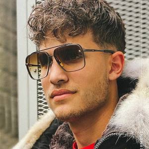 <span class=keywords><strong>2022</strong></span> <span class=keywords><strong>Vogue</strong></span> Metal Hombre Doble barra <span class=keywords><strong>Gafas</strong></span> de sol Diseño sin marco Azul Blanco Oro Rojo Hombres Mujeres Pesca Conducción Suave Lunettes de - Product Image 6