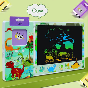 Giocattolo Personalizzato 2 in 1 per Terapia del Linguaggio per Bambini Autistici, 224 Parole Visive, Flashcard Parlanti, Tablet LCD per Scrittura, Giocattolo Ricaricabile USB - Product Image 6