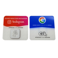 Cartes NFC personnalisées en acrylique PVC avec logo QR Code, support Google Review 13.56Mhz Tag213 215 216, plaque Google Review, carte de médias sociaux