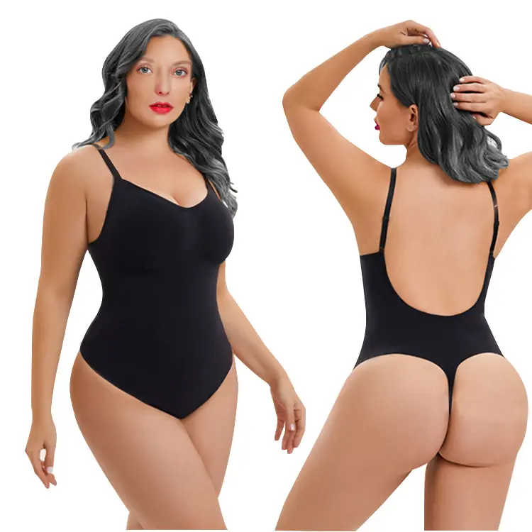 Mulheres Seamless Butt Lifter Thong Bodysuit U Plounge Backless Body Shapewear Low Back Strapless Shapewear Para Vestido de Casamento