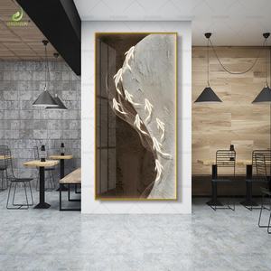 Pintura Mural de Lujo Personalizada al por Mayor con Impresión HD para Decoración del Hogar, Lienzo con Nueve Peces de Cristal y Porcelana con Luz LED - Product Image 3