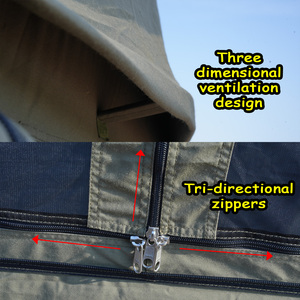 Luxury Outdoor Inflatable <b>Camping</b> Tent Family Tent with Large Canopy for All Season All Weather TC Cotton - Product Image 4