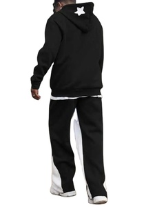 ชุดวอร์มผู้ชายแบบโอเวอร์ไซส์ แขนเสื้อแบบดรอปโชว์เดอร์ สกรีนโลโก้ตามสั่ง สไตล์แบ็กกี้ ผ้าฟลีซคอตตอน 100% ชุดลำลอง - Product Image 3