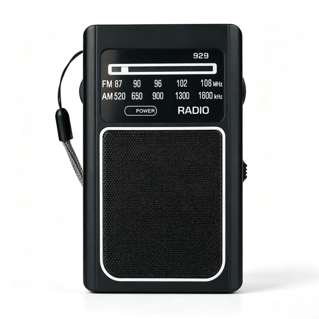 Vintage Style FM/AM Pocket Radio with Telescopic Antenna for Nostalgic Listening