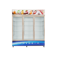 Vitrine commerciale de supermarché, boîtier de porte en verre, boissons froides de Coca réfrigérateur sans gel, réfrigérateur Transparent pour boissons froides