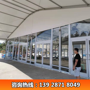 Carpa de PVC con estructura en A y paredes de vidrio para exposiciones, impermeable, para todas las estaciones - Product Image 5