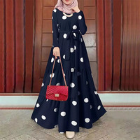 Robe longue décontractée pour femme, imprimé floral, style A-Line, pour l'Aïd Ramadan 2026, élégante, style Dubaï, vêtement islamique, robe maxi élégante