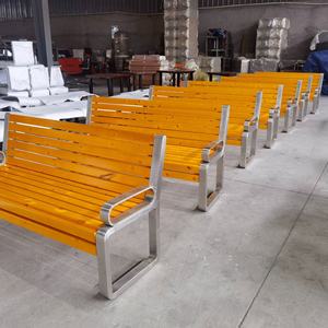 Silla de parque <span class=keywords><strong>Banco</strong></span> largo de fila de jardín al aire libre con ocio de hierro de acero inoxidable anticorrosión para uso en patio o gimnasio - Product Image 4